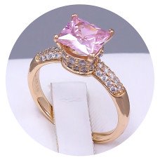 Каблучка XР. Позолота 18К. Камені: циркон. Є: 17р 19р