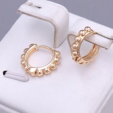 Сережки ХР M&L. Позолота 18К. Діаметр: 13 мм. Ширина: 3 мм.