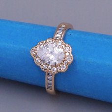 Каблучка XР. Позолота 18К. Камені: білий циркон. Є: 17р 18р 19р 20р