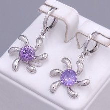 Сережки ХР. Родій. Камені: циркон. Довжина: 31 мм. Ширина: 18 мм.