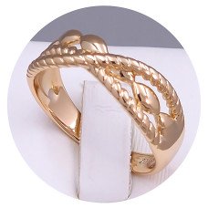 Каблучка XР. Позолота 18К. Є: 16р 18р