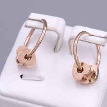 Сережки Stainless Steel. Сталь. Позолота ЧВ. Довжина: 22 мм. Ширина: 9 мм.