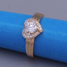 Каблучка XР. Позолота 18К. Камені: циркон. Є: 16р 18р