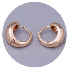Сережки ХР M&L. Позолота 18К. Діаметр: 15 мм. Ширина: 9 мм