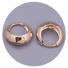 Сережки ХР M&L. Позолота 18К. Діаметр: 15 мм. Ширина: 7 мм