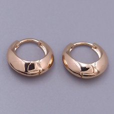 Сережки ХР M&L. Позолота 18К. Діаметр: 15 мм. Ширина: 7 мм