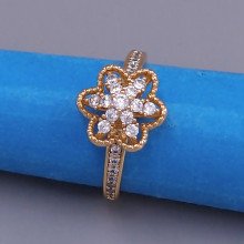 Каблучка XР. Позолота 18К. Камені: білий циркон. Є: 17р 18р