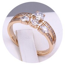 Каблучка XР. Позолота 18К. Камені: білий циркон. Є: 17р 18р 20р