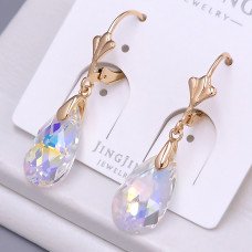 Сережки XР. Позолота 18К. Камені: Swarovski бензинового кольору. Довжина: 35 мм. Ширина: 10 мм.