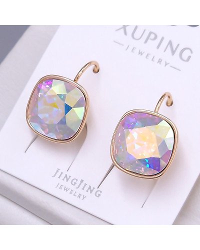 Сережки XР. Позолота 18К. Камені: Swarovski бензинового кольору. Довжина: 18 мм. Ширина: 13 мм.