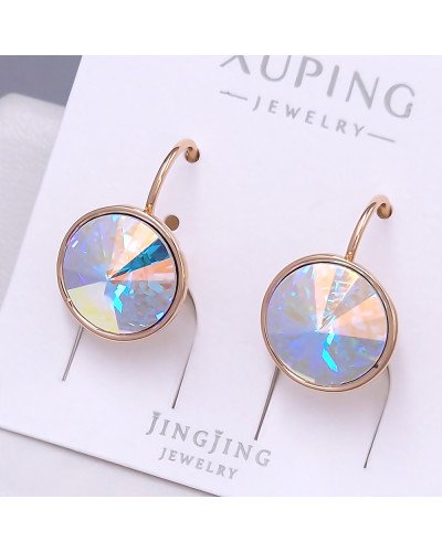 Сережки XР. Позолота 18К. Камені: Swarovski бензинового кольору. Довжина: 16 мм. Ширина: 12 мм.