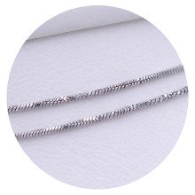 Ланцюжок Stainless Steel. Сталь. Родій. Довжина: 45 см. Ширина: 1 мм.