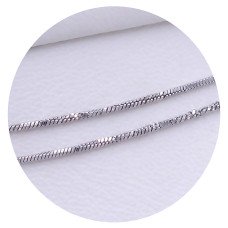 Ланцюжок Stainless Steel. Сталь. Родій. Довжина: 45 см. Ширина: 1 мм.