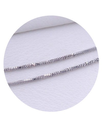 Ланцюжок Stainless Steel. Сталь. Родій. Довжина: 45 см. Ширина: 1 мм.