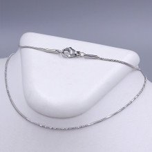 Ланцюжок Stainless Steel. Сталь. Родій. Довжина: 45 см. Ширина: 1 мм.