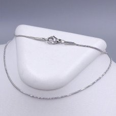 Ланцюжок Stainless Steel. Сталь. Родій. Довжина: 45 см. Ширина: 1 мм.