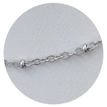 Ланцюжок Stainless Steel. Сталь. Родій. Довжина: 45 см. Ширина: 1 мм.