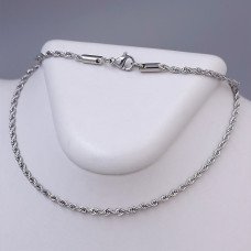 Ланцюжок Stainless Steel. Сталь. Родій. Довжина: 60 см. Ширина: 2 мм.
