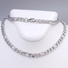 Ланцюжок Stainless Steel. Сталь. Родій. Довжина: 45 см. Ширина: 4 мм.