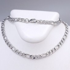 Ланцюжок Stainless Steel. Сталь. Родій. Довжина: 45 см. Ширина: 4 мм.