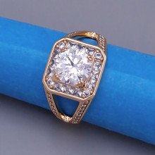 Каблучка XР. Позолота 18К. Камені: циркон. Є: 16р 18р