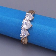 Каблучка XР. Позолота 18К. Камені: циркон. Є: 16р 17р 18р