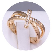 Каблучка XР. Позолота 18К. Камені: циркон. Є: 16р