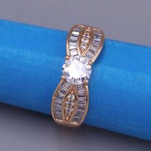 Каблучка XР. Позолота 18К. Камені: циркон. Є: 19р 20р