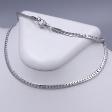 Ланцюжок Stainless Steel. Сталь. Родій. Довжина: 45.5 см. Ширина: 3 мм.