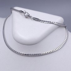 Ланцюжок Stainless Steel. Сталь. Родій. Довжина: 45.5 см. Ширина: 3 мм.