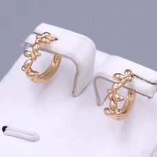 Сережки ХР. Позолота 18К. Діаметр : 13 мм. Ширина: 4 мм.