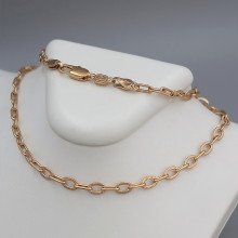 Ланцюжок XР з рифленням. Позолота ЧВ. Довжина: 51.5 см. Ширина: 5 мм.