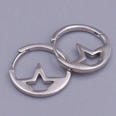 Сережки ХР. Родій. Діаметр: 20 мм. Ширина: 2 мм.