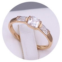 Каблучка XР. Позолота 18К. Камені: білий циркон. Є: 17р 18р 19р