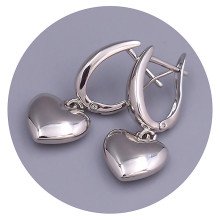 Сережки ХР. Родій. Довжина: 25 мм. Ширина: 11 мм.