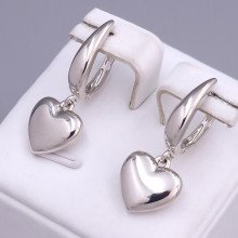 Сережки ХР. Родій. Довжина: 25 мм. Ширина: 11 мм.