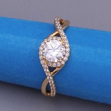 Каблучка XР. Позолота 18К. Камені: білий циркон. Є: 16р 17р 18р 19р 20р