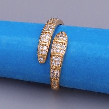 Каблучка XР. Позолота 18К. Камені: циркон. Є: 16р 18р
