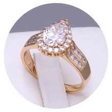 Каблучка XР. Позолота 18К. Камені: білий циркон. Є: 16р 17р