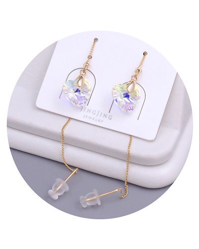 Сережки-протяжки XР. Позолота 18К. Камені: Swarovski білий хамелеон. Довжина: 90 мм. Ширина: 10 мм.