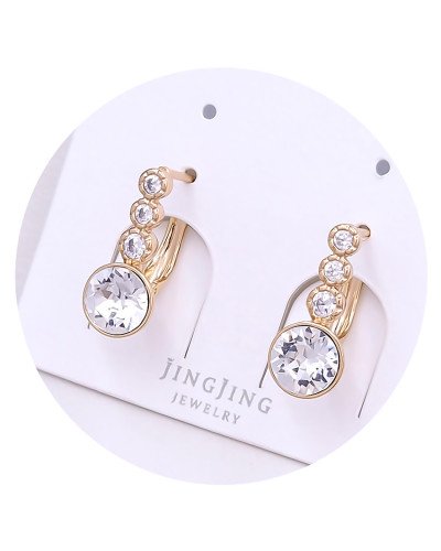 Сережки XР. Позолота 18К. Камені: Swarovski білого кольору та циркон. Довжина: 16 мм. Ширина: 7 мм.