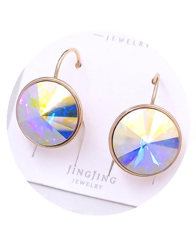 Сережки XР. Позолота 18К. Камені: Swarovski бензинового кольору. Довжина: 23 мм. Ширина: 15 мм.