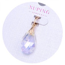 Кулон XР. Позолота 18К. Камені: Swarovski білого кольору. Довжина: 25 мм. Ширина: 10 мм.