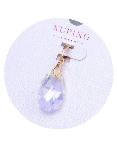Кулон XР. Позолота 18К. Камені: Swarovski білого кольору. Довжина: 25 мм. Ширина: 10 мм.