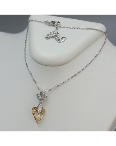 Кулон на ланцюжку ХР. Родій. Камені: Swarovski. Довжина кулона: 25 мм Довжина ланцюжка: 41-46 см