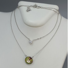 Кулон на ланцюжку ХР. Родій. Камені: Swarovski. Довжина кулона: 12 мм Довжина ланцюжка: 43-48 см