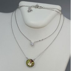 Кулон на ланцюжку ХР. Родій. Камені: Swarovski. Довжина кулона: 12 мм Довжина ланцюжка: 43-48 см