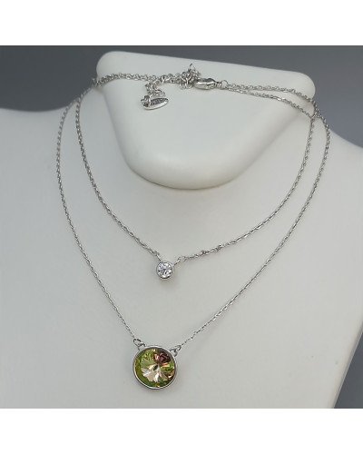 Кулон на ланцюжку ХР. Родій. Камені: Swarovski. Довжина кулона: 12 мм Довжина ланцюжка: 43-48 см