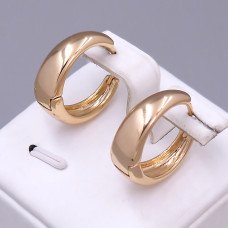 Сережки ХР. Позолота 18К. Діаметр: 17 мм. Ширина: 6 мм.