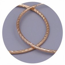 Сережки-кільця XР M&L. Позолота 18К. Діаметр: 50 мм. Товщина: 2 мм.